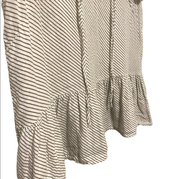 Piazza del Tempio Ruffled Linen Blouse, Size Large - Picture 2 of 9